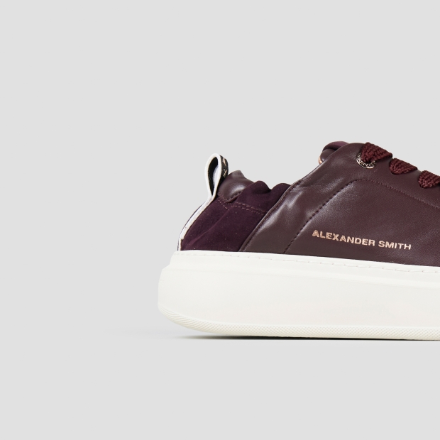 Sneakers Alexander Smith wembley donna in pelle marrone e tallone arricciato - 3