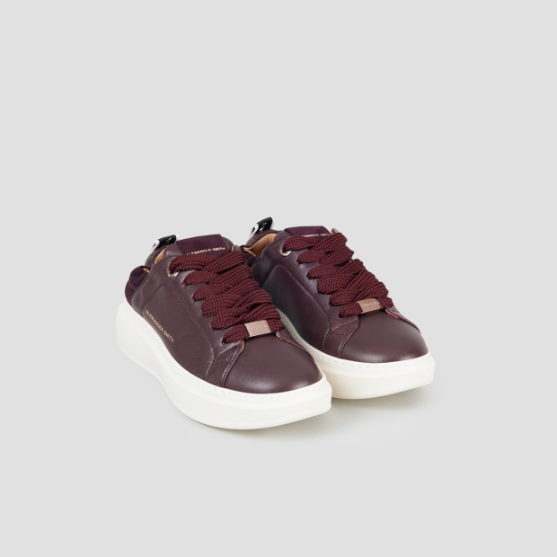 Sneakers Alexander Smith wembley donna in pelle marrone e tallone arricciato - 4
