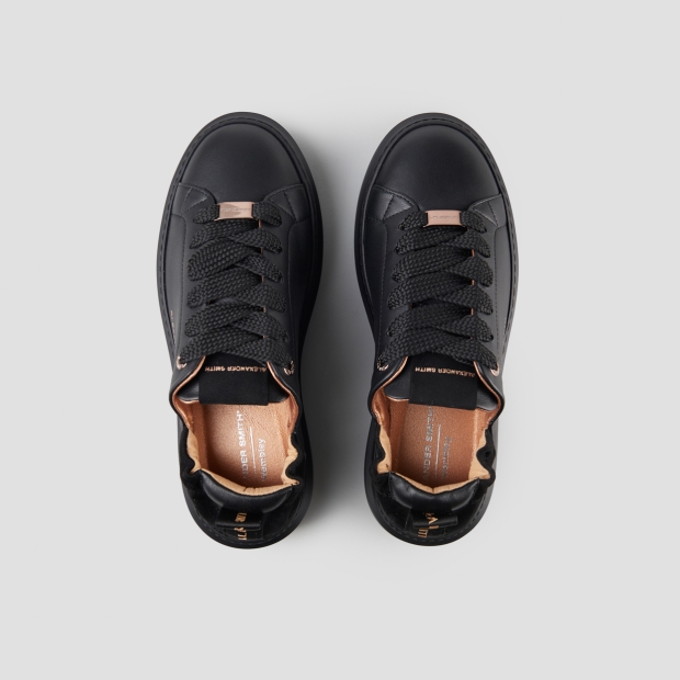 Sneakers Alexander Smith wembley donna in pelle nera con tallone arricciato e suola nera - 6