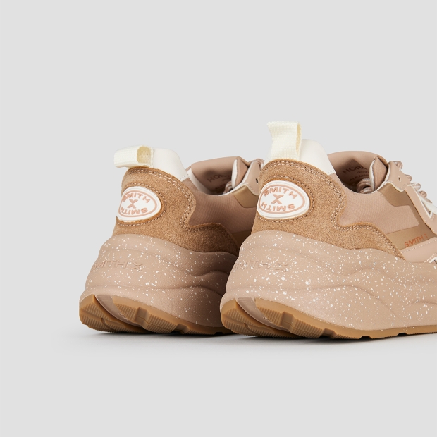 Sneakers Alexander Smith horizon donna in suede sabbia e ripstop beige con suola beige - 5