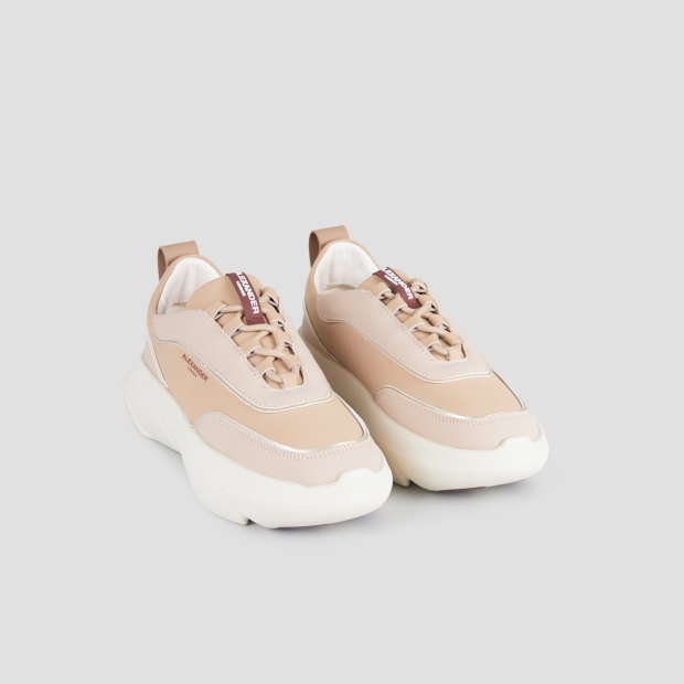Sneakers Alexander Smith eclipse donna in pelle beige - 4