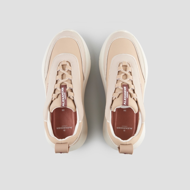 Sneakers Alexander Smith eclipse donna in pelle beige - 6