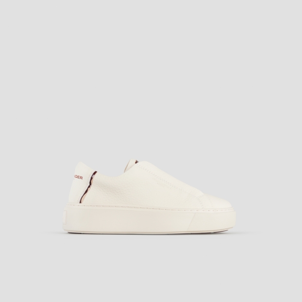 Sneakers Alexander Smith london donna slip-on in pelle bottalata bianca - 3