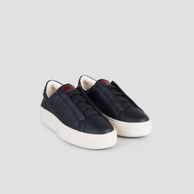 Sneakers Alexander Smith london donna slip-on in pelle bottalata nera - 1