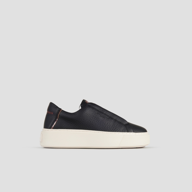 Sneakers Alexander Smith london donna slip-on in pelle bottalata nera - 3